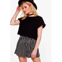 Stripe Jersey Shorts - black