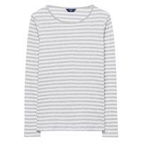 striped rib t shirt grey melange