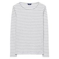 Striped Rib T-shirt - Grey Melange