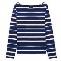 striped boatneck jumper thunder blue