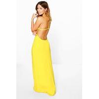 Strappy Back Maxi Dress - yellow