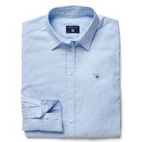 stretch cotton oxford shirt light blue