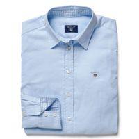 Stretch Cotton Oxford Shirt - Light Blue