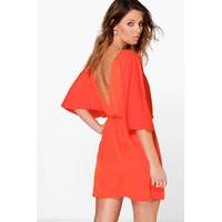 Strappy Back Shift Dress - coral