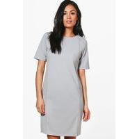 structured tailored shift dress grey