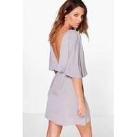 Strappy Back Shift Dress - grey