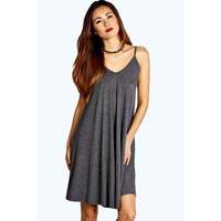 Strappy Swing Dress - charcoal