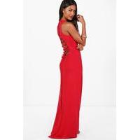 Strappy Back Maxi Dress - red