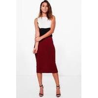 structured colour block formal midi dress wine