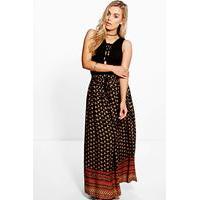 Stacey Printed Woven Maxi Skirt - multi