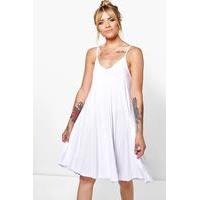 Strappy Swing Dress - white