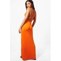 Strap Detail Maxi Dress - orange