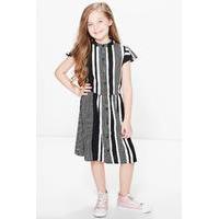 Stripe & Spot Woven Shirt Dress - multi