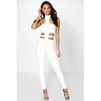 Strap High Neck Jumpsuit - ivory