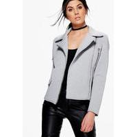 Structured Biker Jacket - grey