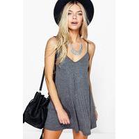 Strappy Swing Playsuit - charcoal