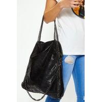 Stella Black Chain Detail Shoulder Bag