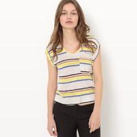 striped crew neck t shirt