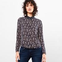 Straight-Cut Printed Blouse