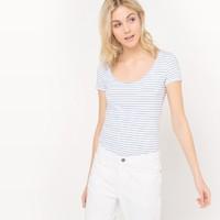 striped crew neck t shirt