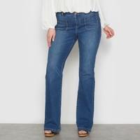 stretch denim flared jeans