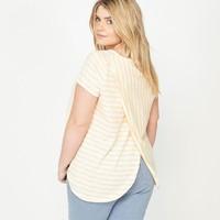 Striped T-Shirt with Pretty Back