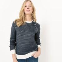 Striped Jumper with Buttoned Shoulders