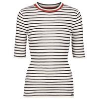 Striped Short-Sleeved Crew Neck T-Shirt