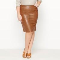 straight leather skirt