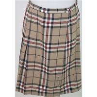 St Michael at M&S Size 12 camel check kilt style skirt