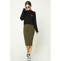 stretch knit skirt