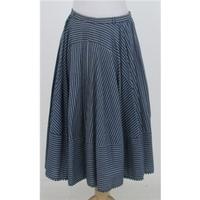 Steinbock, size 16 blue striped cotton skirt