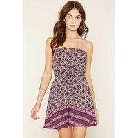 Strapless Tribal Print Dress