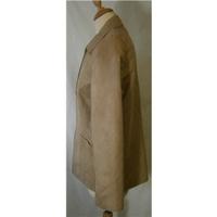 style by ewm size 12 beige smart jacket coat