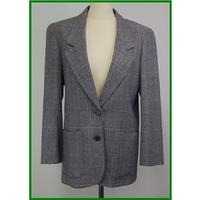 St. Michael - Size: 10 - Navy blue/Beige - Silk/Wool Jacket