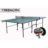 Strength Basic Folding Indoor Table Tennis Table (Green)