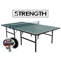 strength indoor folding table tennis table green