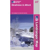Strathdon & Alford - OS Landranger Active Map Sheet Number 37