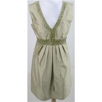 steve madden size 12 pale gold silk dress