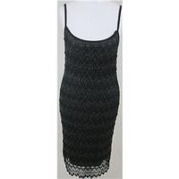 Style: Size 14: Black and silver metallic cocktail dress