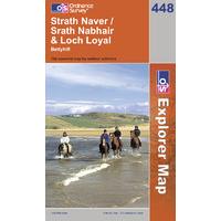 strath naver loch loyal os explorer active map sheet number 448