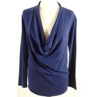 Stefanel Size 8 High Quality Soft and Luxurious Pure Cashmere Navy Blue Jumper