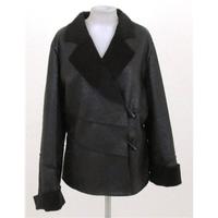 Style by EWM, size 18, brown sheepskin effect jacket