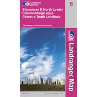 Stornoway & North Lewis - OS Landranger Map Sheet Number 8