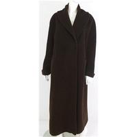 St Michael M&S Size 14 Brown Wool Mohair Blend Coat