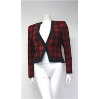 st michael size 10 pure wool redblack checkered jacket ms marks spence ...