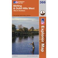 Stirling & Ochil Hills West - OS Explorer Active Map Sheet Number 366