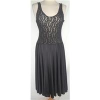 St Michael - Size: 16 - Lace black dress - Calf length