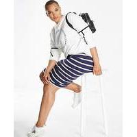 Stripe Knee Length Jersey Tube Skirt