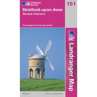 stratford upon avon os landranger active map sheet number 151